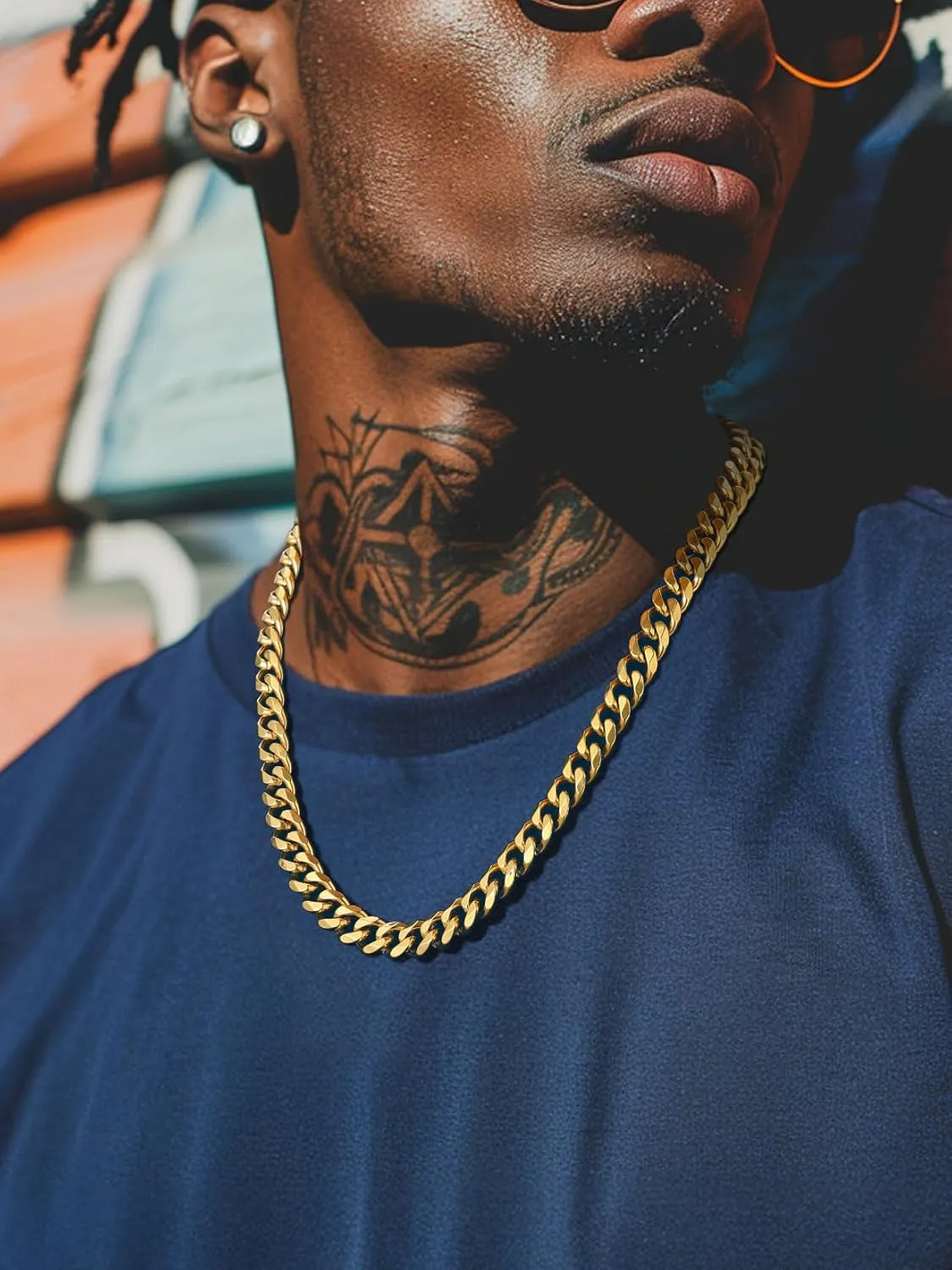ChainsPro Stainless Steel Cuban Link Chain for Men, Miami Cuban Chain Necklace 3/6/9/12mm Width Silver/Black/Gold Plated Chains Necklace for Mens, Hip Hop Durable Mens Jewelry,14"-30" with Gifts Box