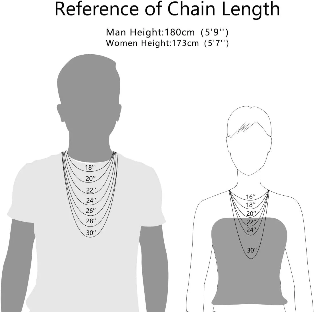 ChainsPro Stainless Steel Cuban Link Chain for Men, Miami Cuban Chain Necklace 3/6/9/12mm Width Silver/Black/Gold Plated Chains Necklace for Mens, Hip Hop Durable Mens Jewelry,14"-30" with Gifts Box