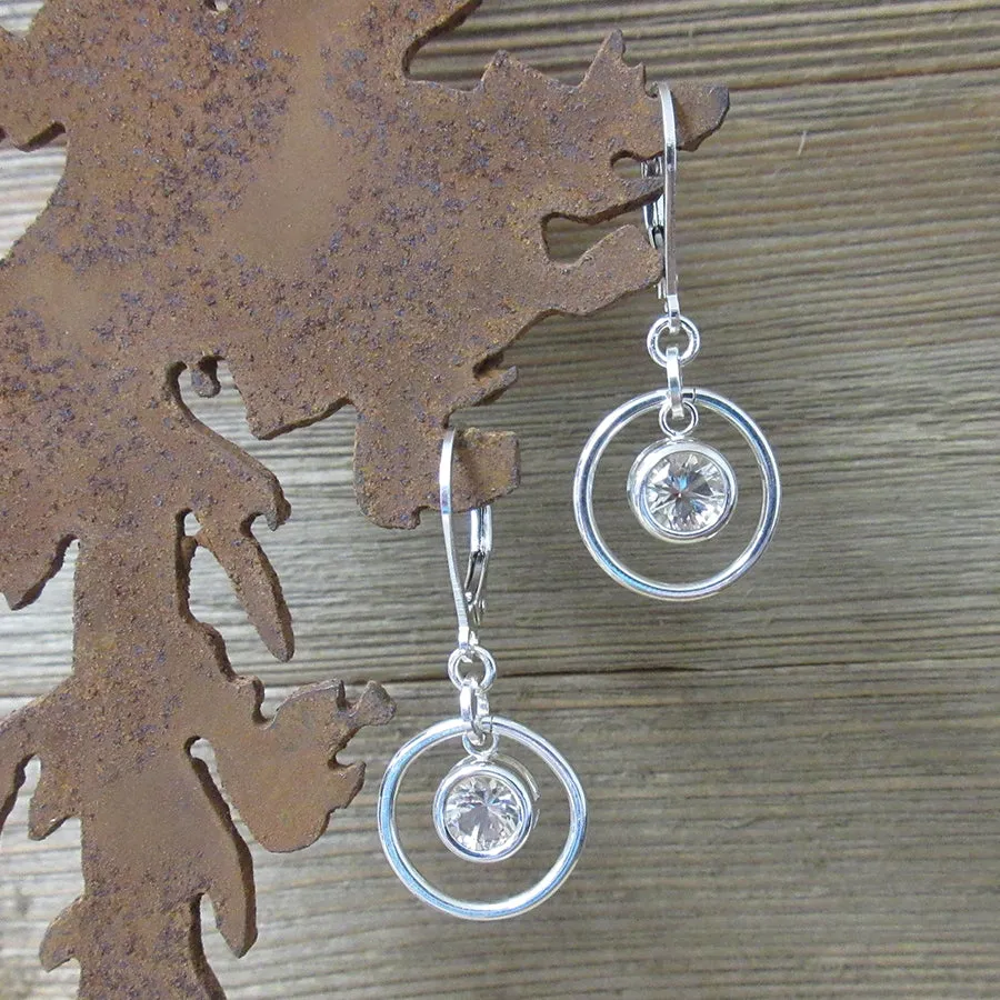 Champagne Bridal Saturn Earrings