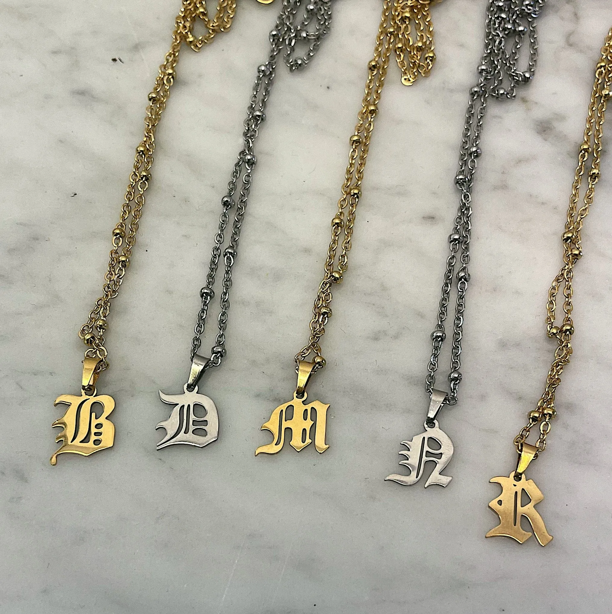 Charisma Beaded Initial Necklace