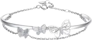 Charm Bracelets for Women Teen Girls Double Chain Bracelet Butterfly Fairy Female Senior Feeling Hollow Out Smilelty-34
