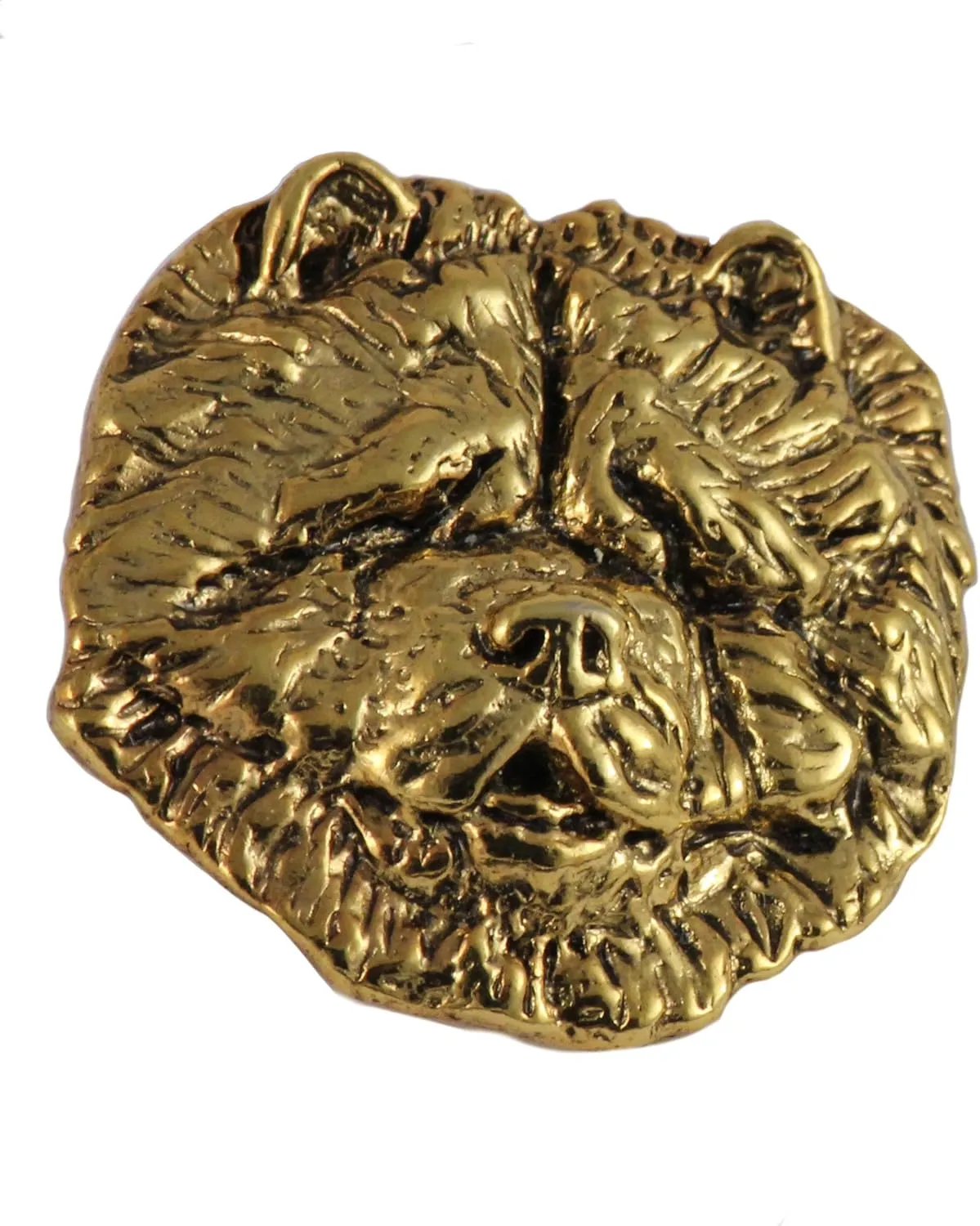 Chow Chow Pin, Gold Plated, DG054, 1 Inch, Handmade in the USA, Chow Spitz Dog Gift, Realistic, Cute, Metal, Lapel Pin, Hat Pins, Hat, Brooch, Gift, Over 90 Dog Breeds Available