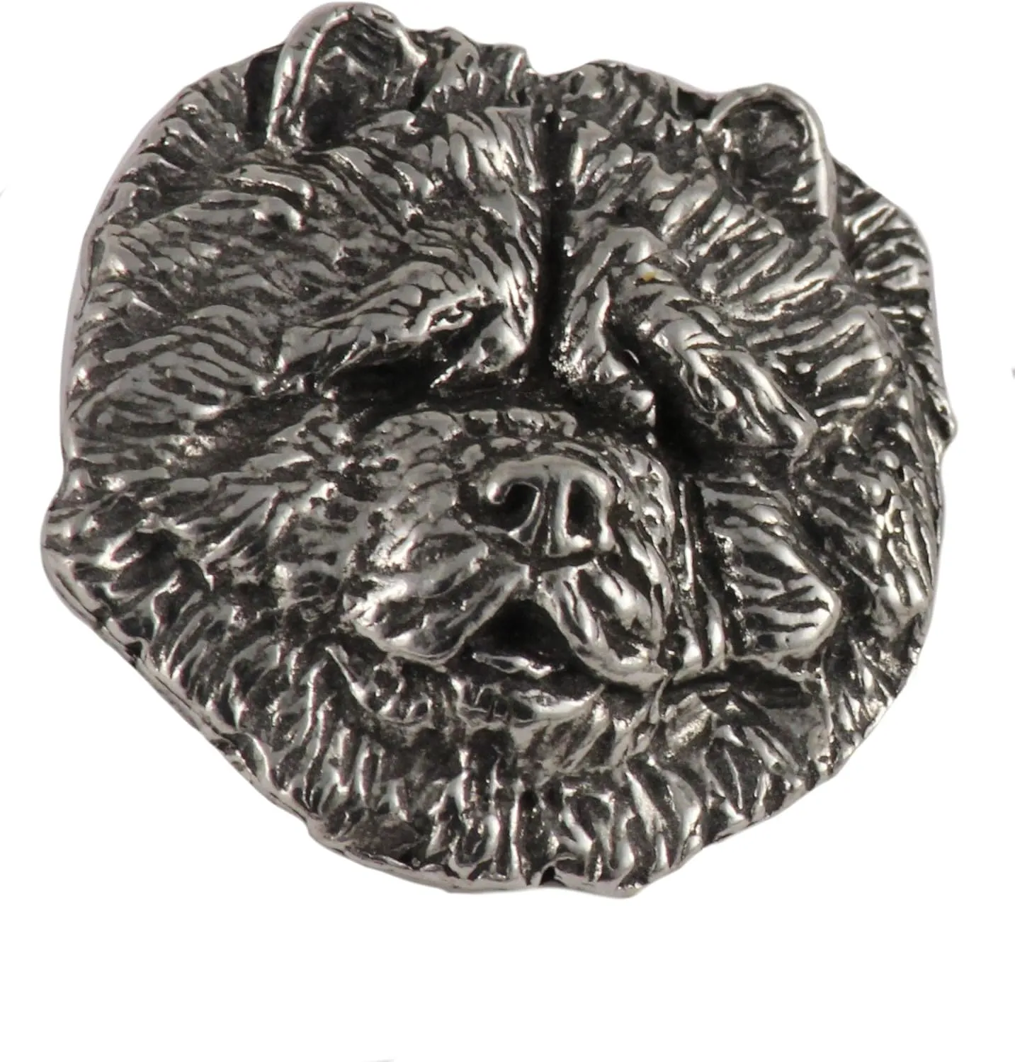 Chow Chow Pin, Pewter, D054, 1 Inch, Handmade in The USA, Chow Spitz Dog Gift, Realistic, Cute, Metal, Lapel Pin, Hat Pins, Hat, Brooch, Gift, Over 90 Dog Breeds Available