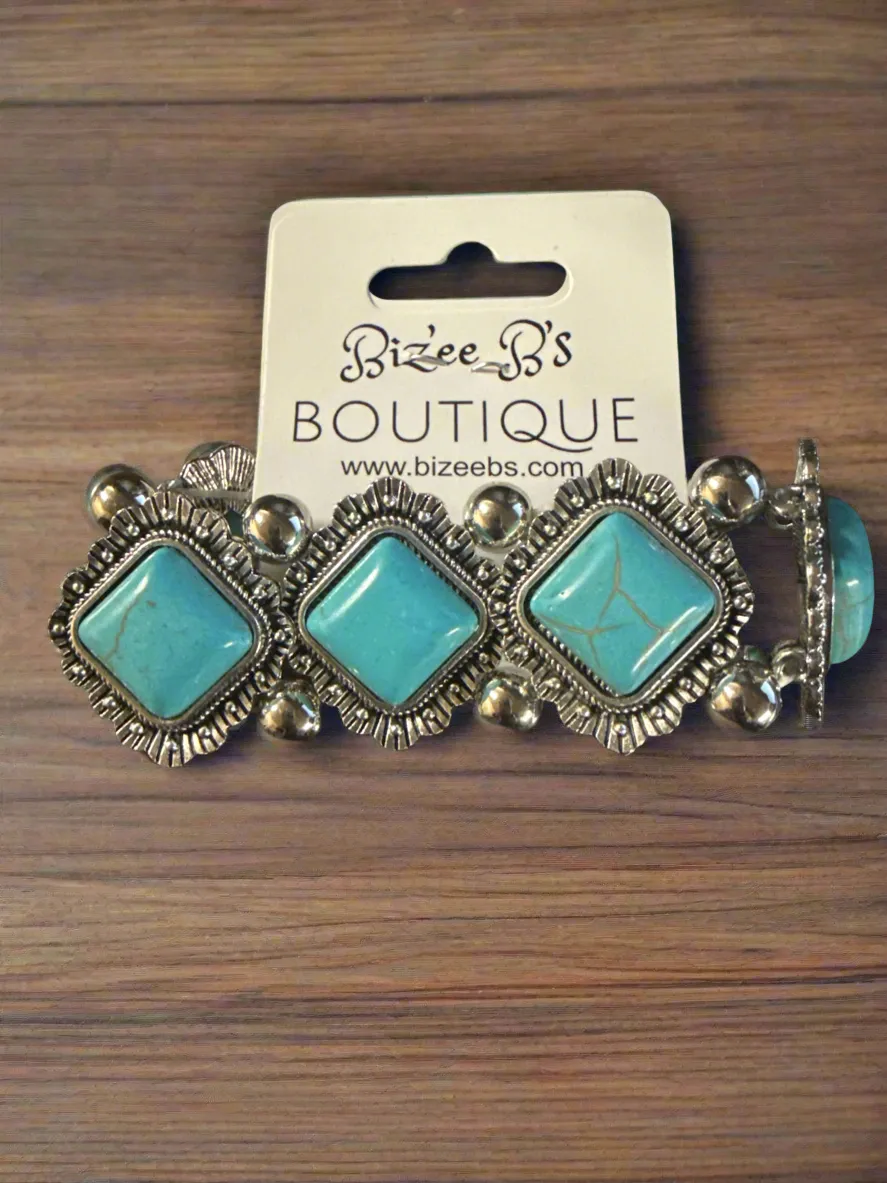 Chunky Turquoise Bracelet