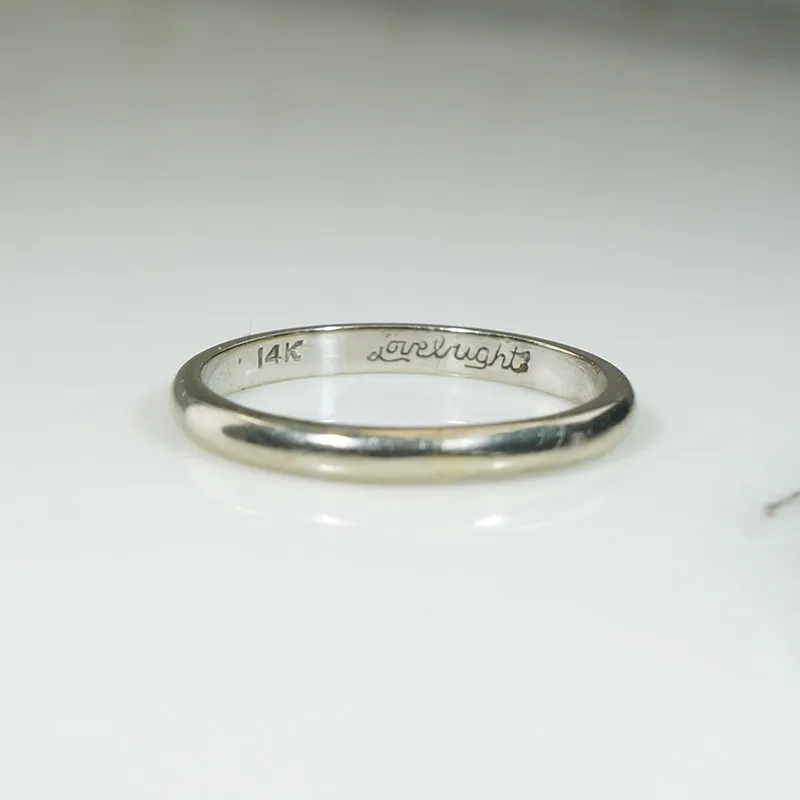 Classic 14k White Gold 2mm Wedding Band