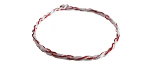 CLASSY BOHO SURFER Style BRACELET Friendship Love RED WHITE COLOR Tibetan Buddhist POWER and GOOD LUCK Kabbalah PROTECTS YOU From Harmful Energy And NEGATIVITY