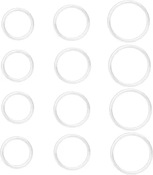 Clear Cartilage Tragus Hoop Earrings 18g Nose Rings Lobe Earrings Daith Retainer for Work Septum Ring Nose Hoop Rings Plastic Tongue Lip Body Piercing for Women Men