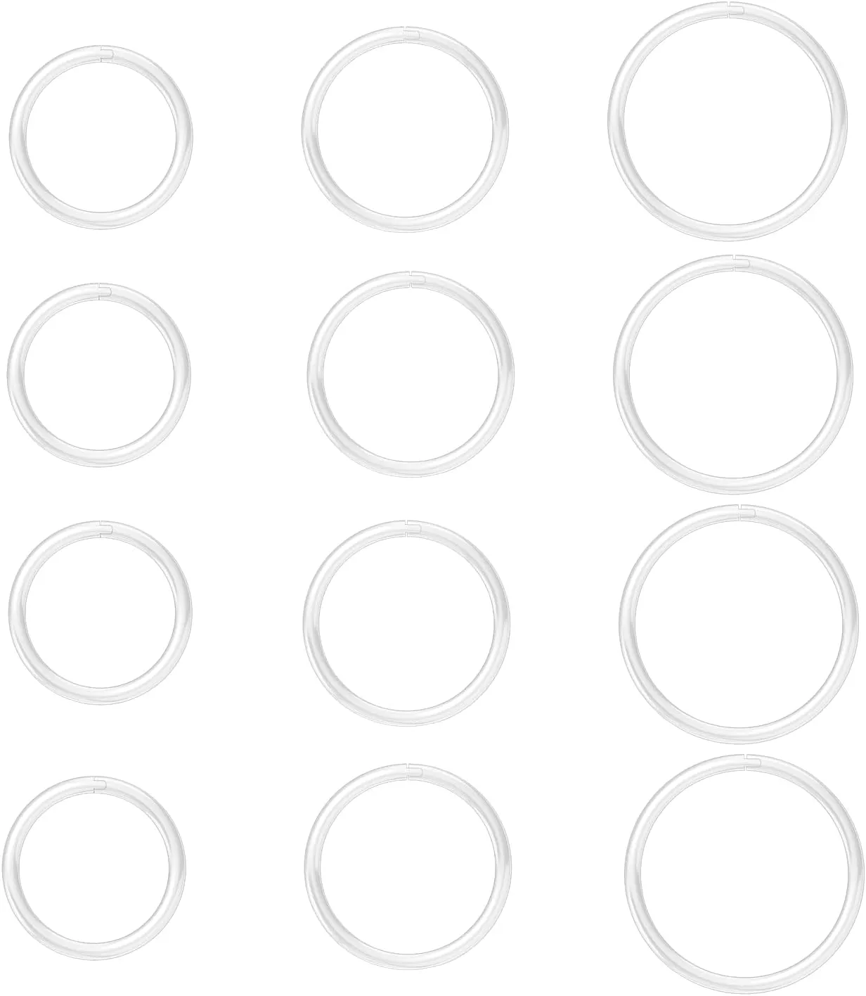 Clear Cartilage Tragus Hoop Earrings 18g Nose Rings Lobe Earrings Daith Retainer for Work Septum Ring Nose Hoop Rings Plastic Tongue Lip Body Piercing for Women Men