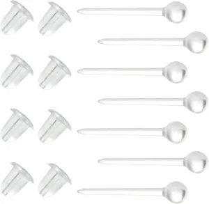 Clear Earrings For Sports, 400Pcs 18g Plastic Earrings For Sensitive Ears, Clear Stud Earrings for Work with Solid Plastic Posts and Soft Rubber Earring Backs in 2 Organizer Box