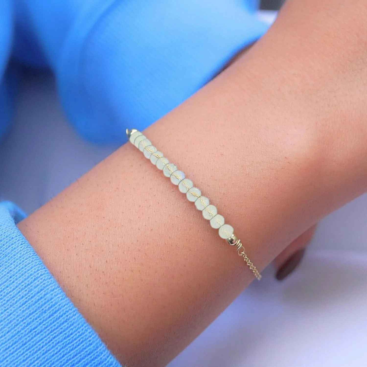 Clear Quartz Bracelet for Women, Certified 925 Sterling Silver with Plated 18K Gold Bracelets for Women - Crystals and Healing Stone Bracelet with Chain Women Jewelry for Gift (Faceted)