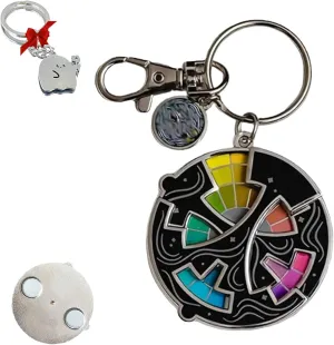 Color Fidget Enamel Pin, Creative Color Fidget Wheel Lapel Pins Relieve Stress, Funny Twenty Colors Wheel Brooch with Two Interactive Spinner Layers, Beautiful Enamel Pins Badge Gifts