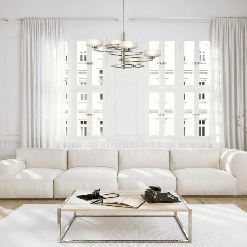Concentric Manhattan Style 5 Light Chandelier