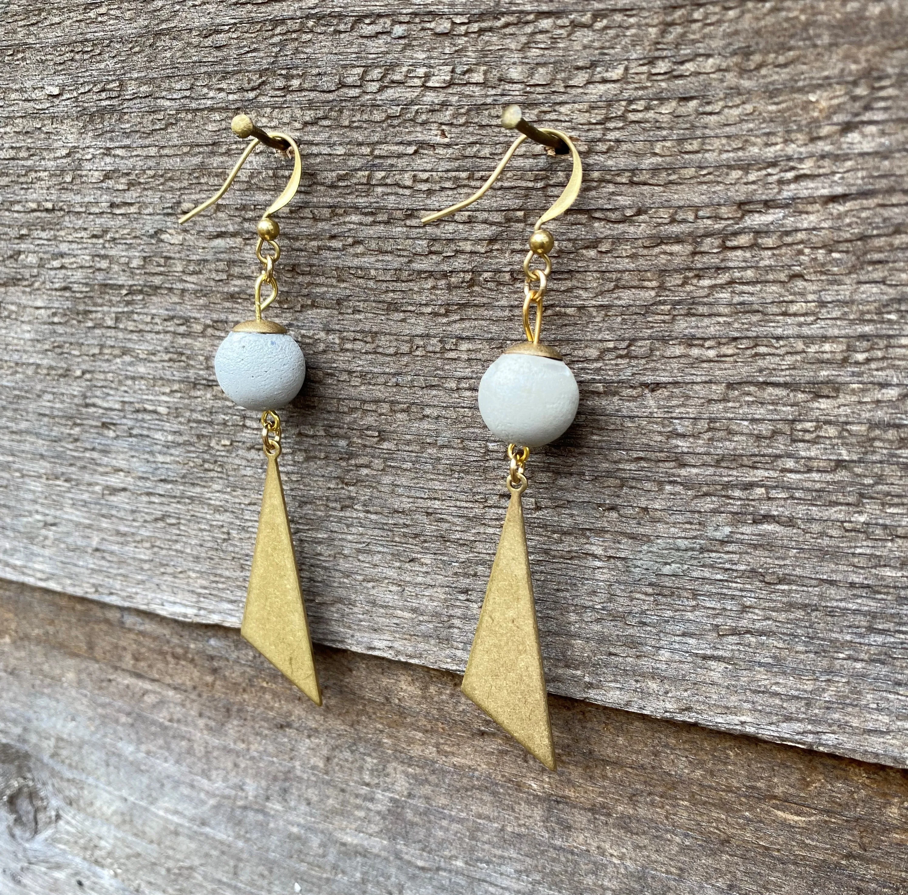 Concrete Scalene Earrings