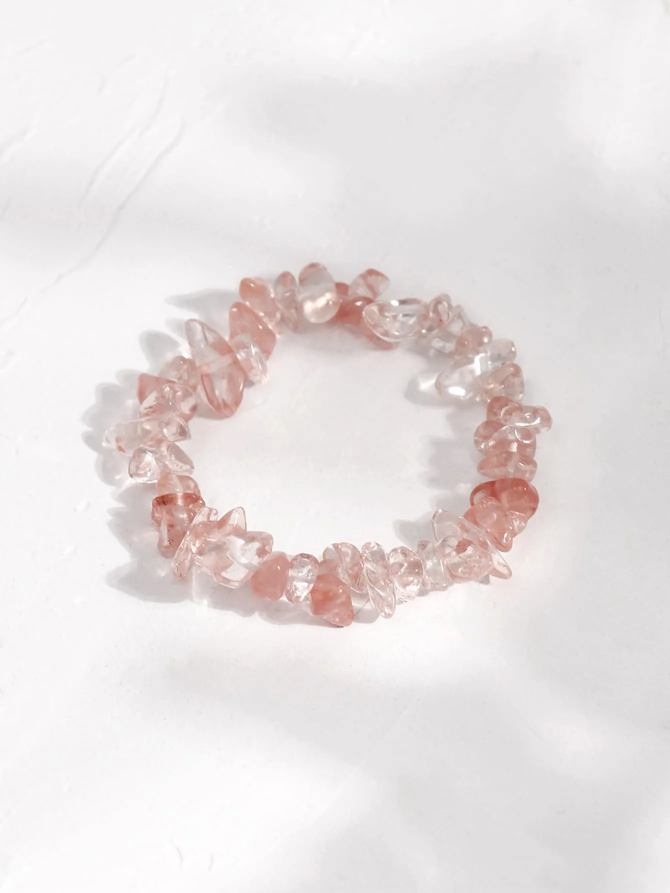 Coral Clear Stone Decor Bracelet Women Bracelet Stackable Bracelet Crafted