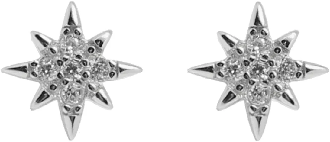 Crescent Moon Stud Earrings for Women 925 Sterling Silver CZ Cartilage Earring Mini Dainty Cubic Zirconia Diamond Piercing Jewelry