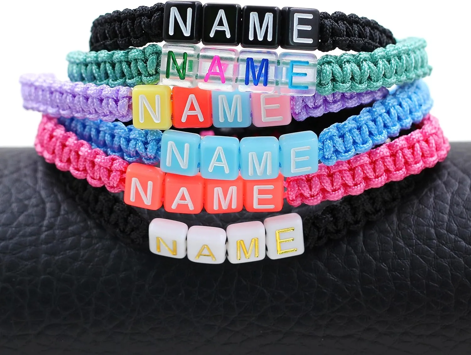 Customized String Braided Name Letter Bracelets for Women, Adjustable Size Personalized Initial Name Alphabets Bracelet for Mother Best Friend Sister Y3824
