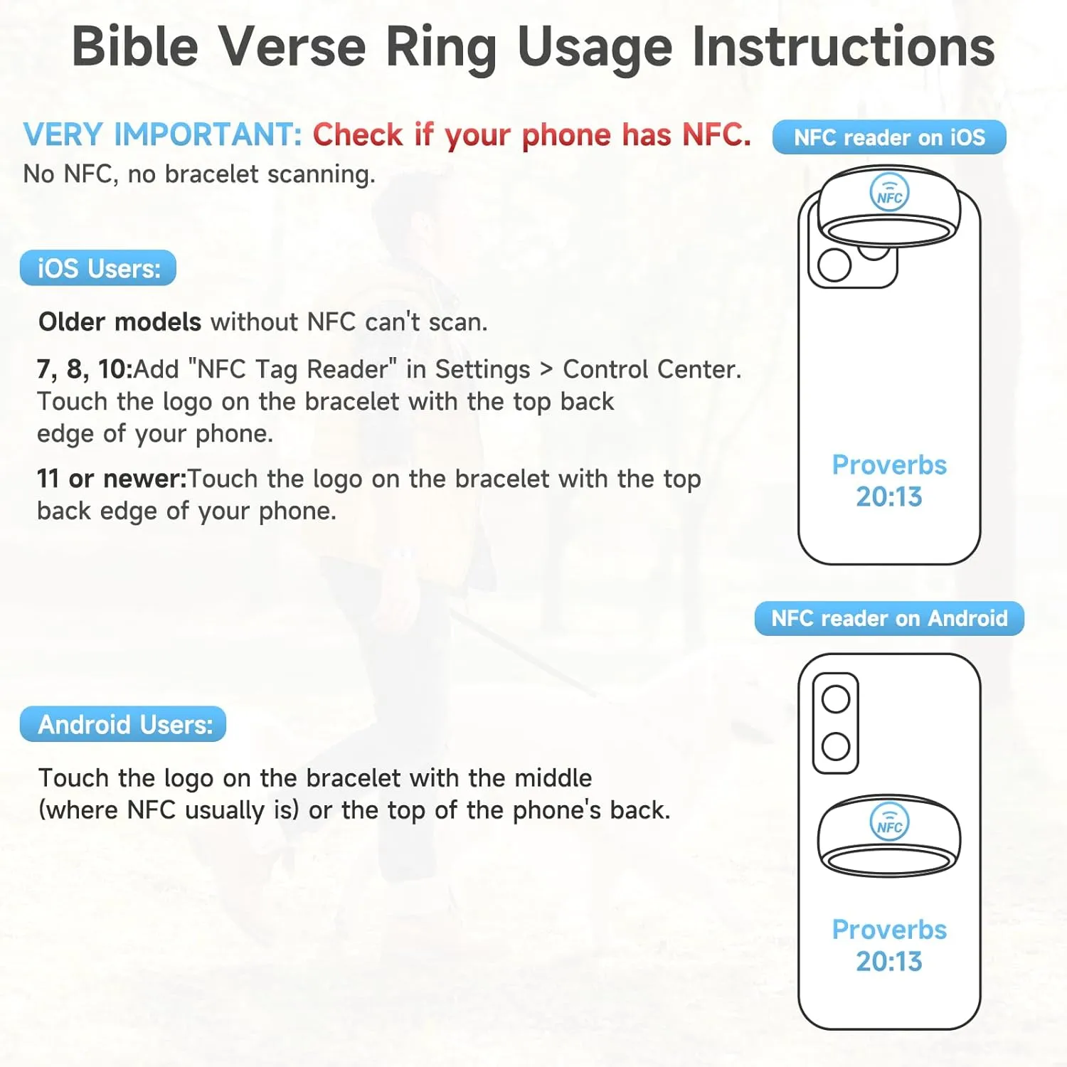 Daily Bible Verses RingJesus Rings for Men and WomenCeramic Christian Lord's Prayer RingInspirational Religious Band for Easter, Christmas, Birthday, Wedding, Sizes 6-13
