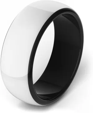 Daily Bible Verses RingJesus Rings for Men and WomenCeramic Christian Lord's Prayer RingInspirational Religious Band for Easter, Christmas, Birthday, Wedding, Sizes 6-13