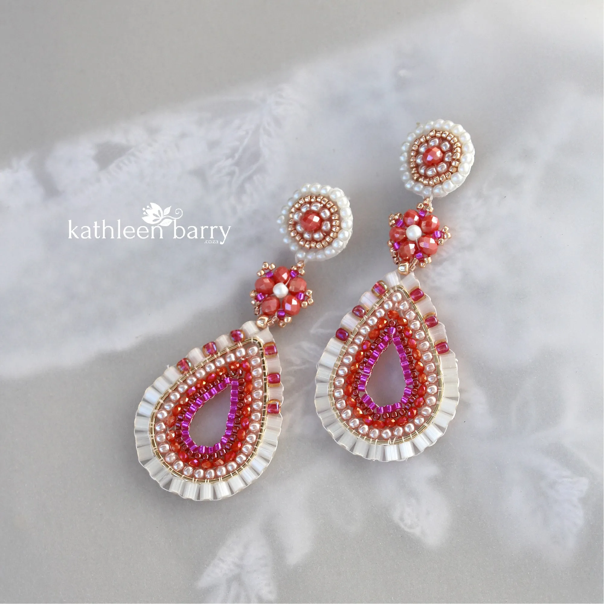 Deborah modern statement chandelier drop earrings - colors to order
