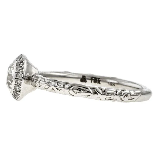 Diamond Frame Engagement Ring, Old Euro 0.57ct- Heirloom by Doyle & Doyle