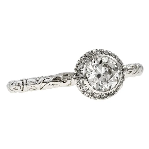 Diamond Frame Engagement Ring, Old Euro 0.57ct- Heirloom by Doyle & Doyle