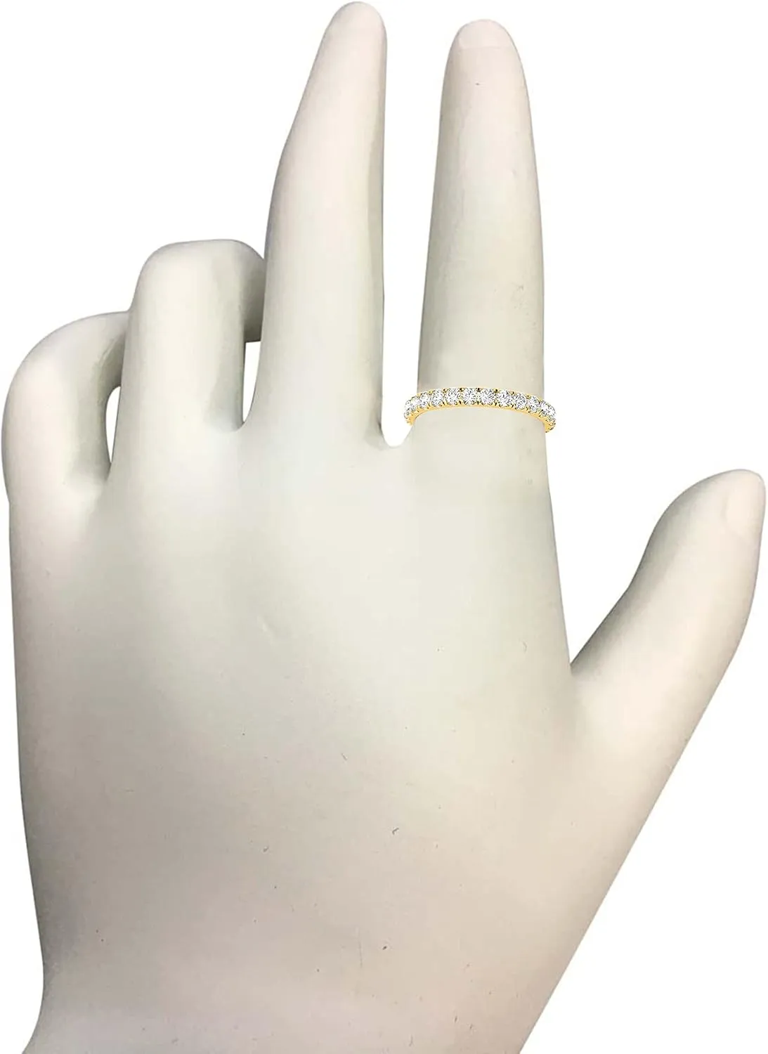 Diamond Wedding Band For Women 0.25 To 1.0 Carat Brilliant Round Lab Grown Diamond Engagement Aniversary Band In 10K Solid Rose Yellow White Gold | Aone Jewelry Collection