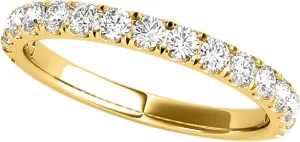 Diamond Wedding Band For Women 0.25 To 1.0 Carat Brilliant Round Lab Grown Diamond Engagement Aniversary Band In 10K Solid Rose Yellow White Gold | Aone Jewelry Collection