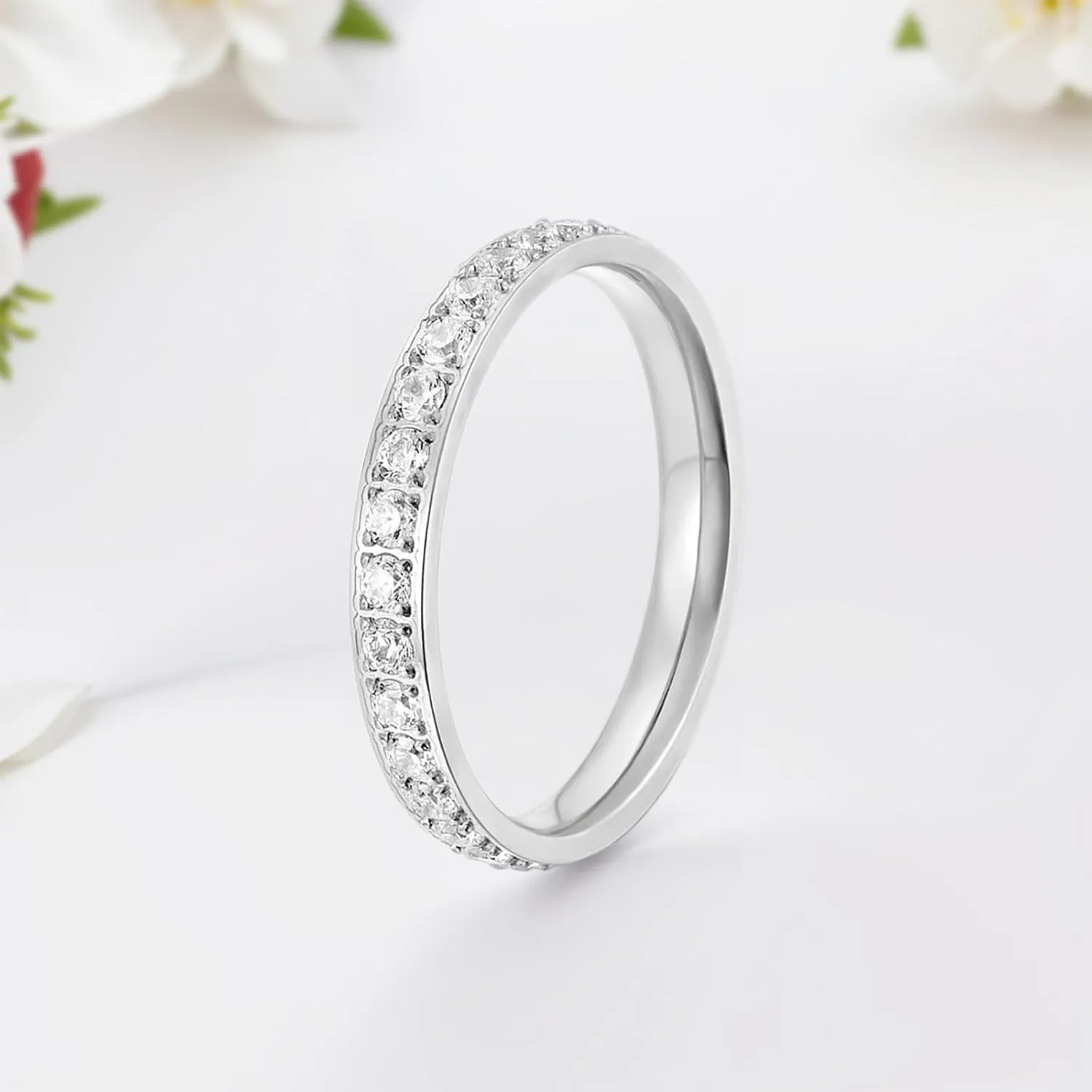 DIYA Personalized Moissanite Couples Rings Set for Him and Her Set 925 Sterling Silv/10k/14k/18k Gold Customized Wedding Ring for Couples Anniversary Christmas Jewelry Gifts for Wife Girlfriend