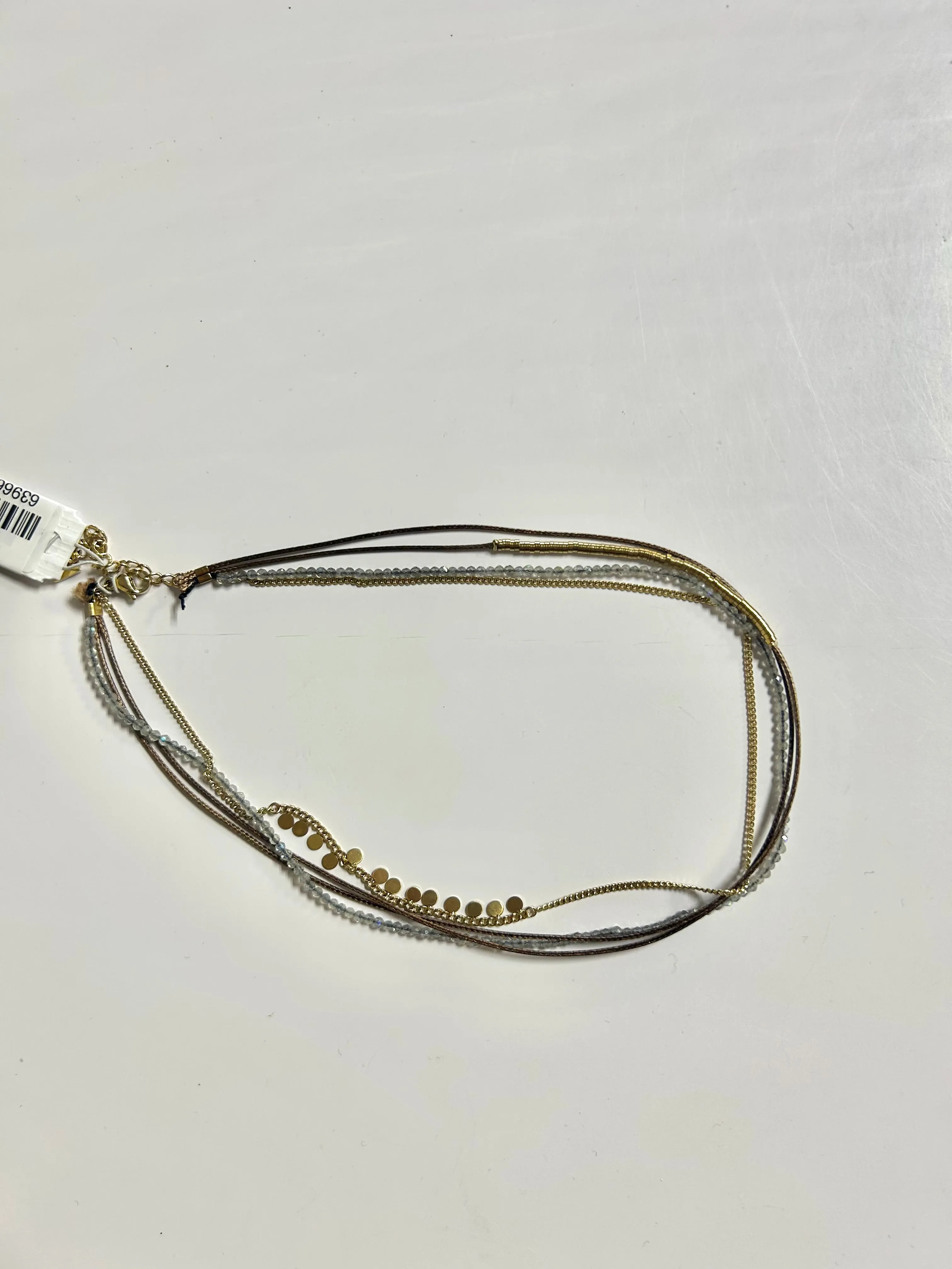 Double Wrap Semi-Precious Stone Bracelet | Gold