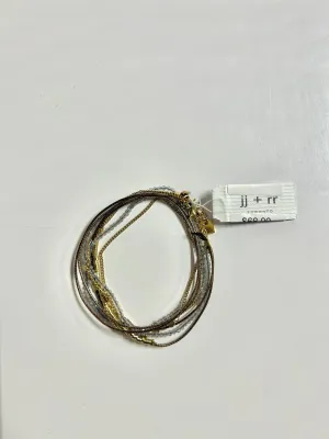 Double Wrap Semi-Precious Stone Bracelet | Gold