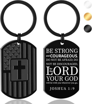 DuoDiner Graduation Gifts-Keychain for Men First Communion Baptism Confirmation Religious Mens Gifts