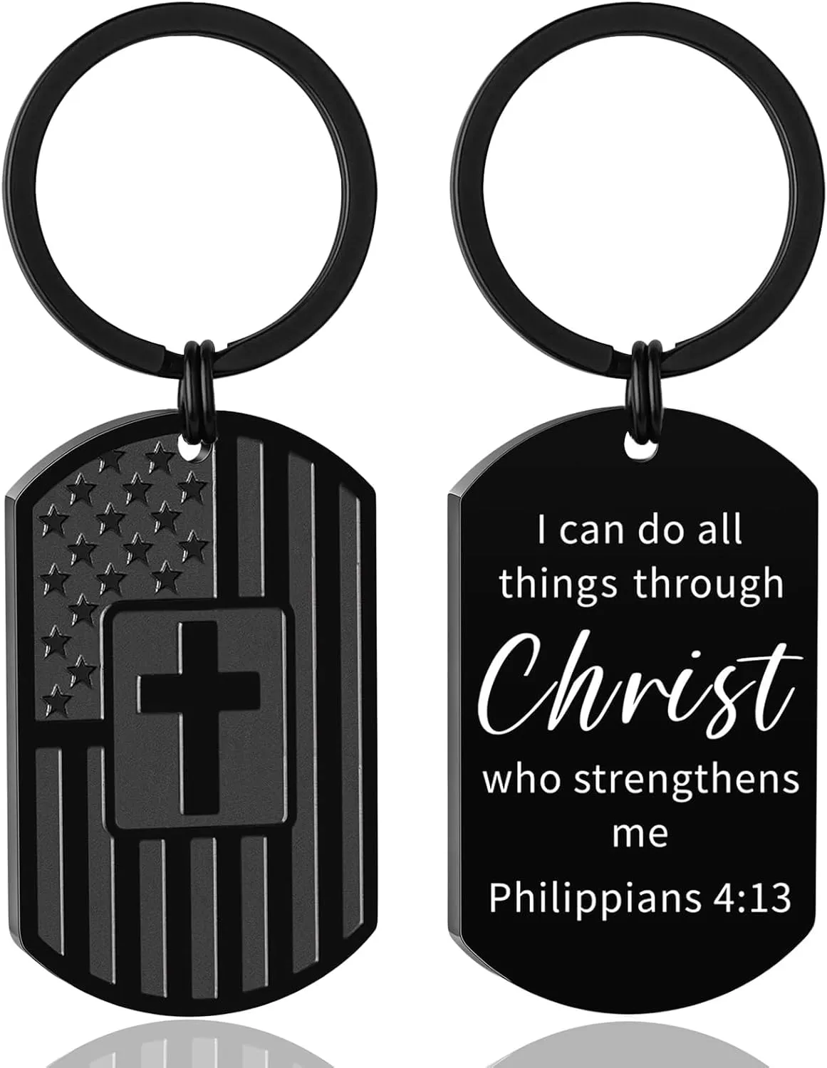 DuoDiner Graduation Gifts-Keychain for Men First Communion Baptism Confirmation Religious Mens Gifts