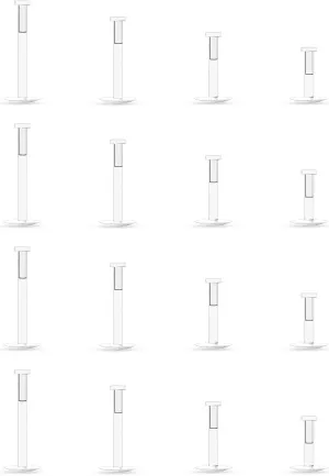 Dyknasz Clear Earrings for Sports Plastic Earrings for Surgery Clear Nose Studs 16g Lip Medusa Labret Tragus Helix Cartilage Retainers for Work Post Length 6/8/10/12mm