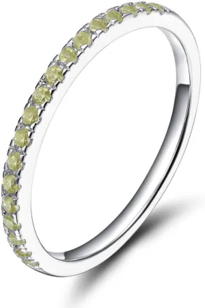 EAMTI CZ Wedding Band for Women 925 Sterling Silver Half Eternity Stackable Ring Size 3-13