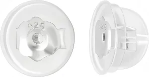 Earring Back Coated with Soft Clear Silicone 925 Sterling Silver, Hypoallergenic (5 Pairs/Pack)