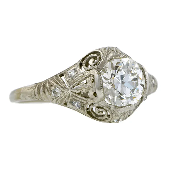Edwardian Diamond Engagement Ring, TRB 0.98ct