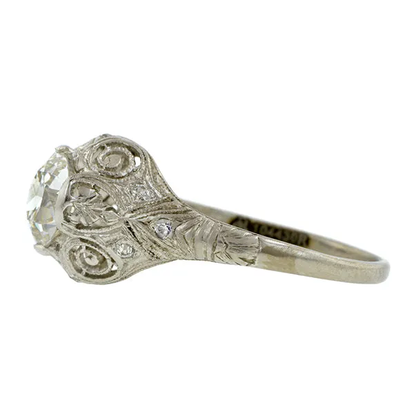 Edwardian Diamond Engagement Ring, TRB 0.98ct