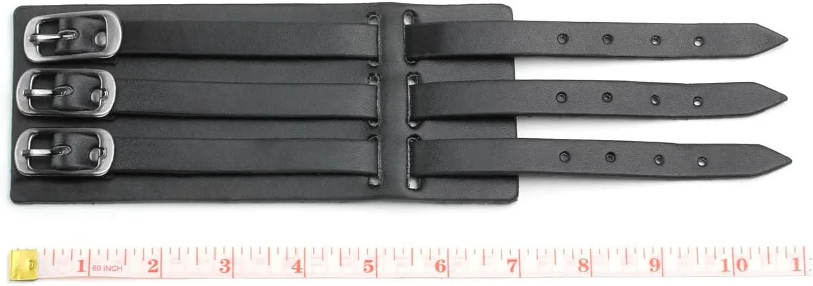 Eigso Punk Leather Cuff Bracelets for Men Women Retro Gothic Vintage Rock Wristband Pair for Man Woman