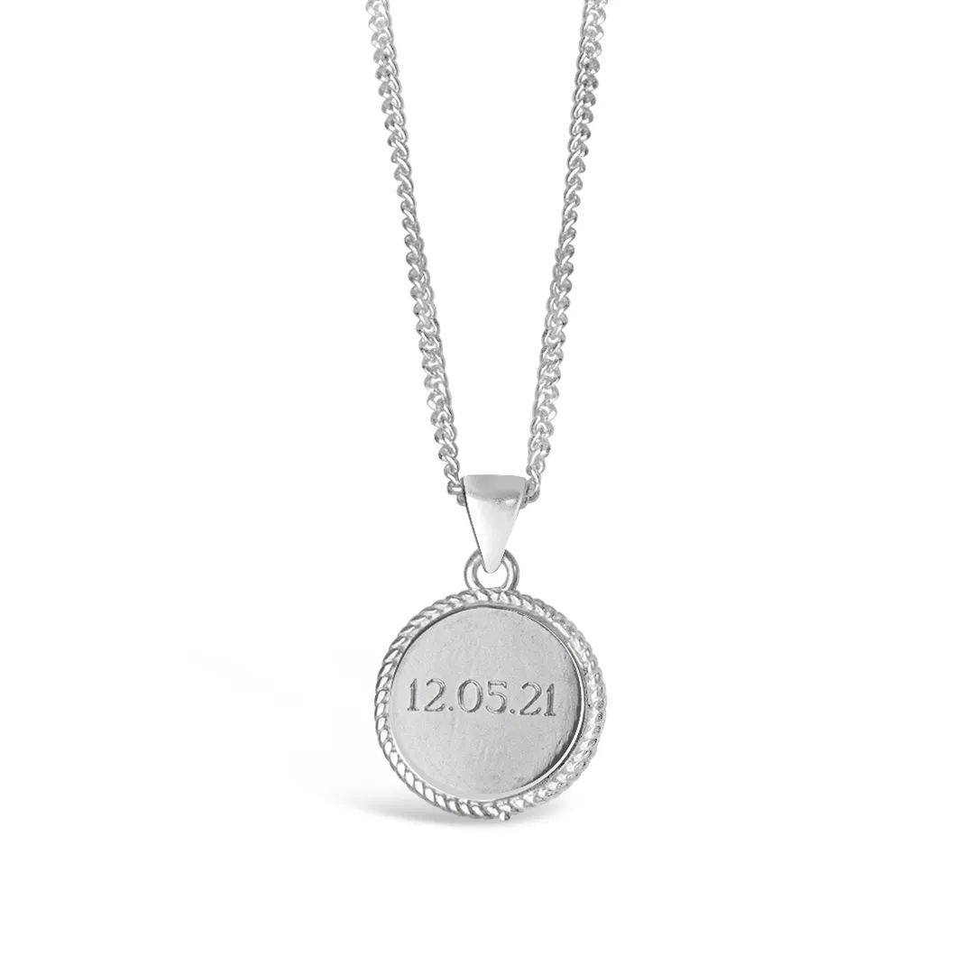 Engravable Disc Necklace | Silver