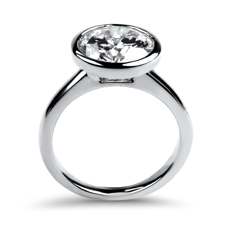 Estate Platinum Round 3.50ct Diamond Engagement Ring