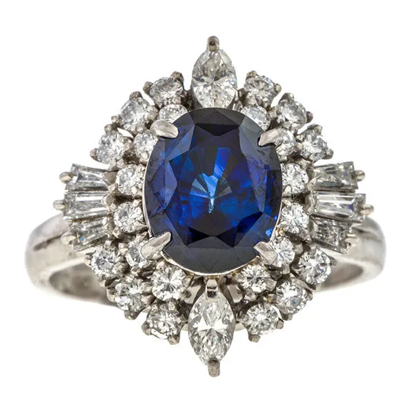 Estate Sapphire & Diamond Ring, 2.26ct.