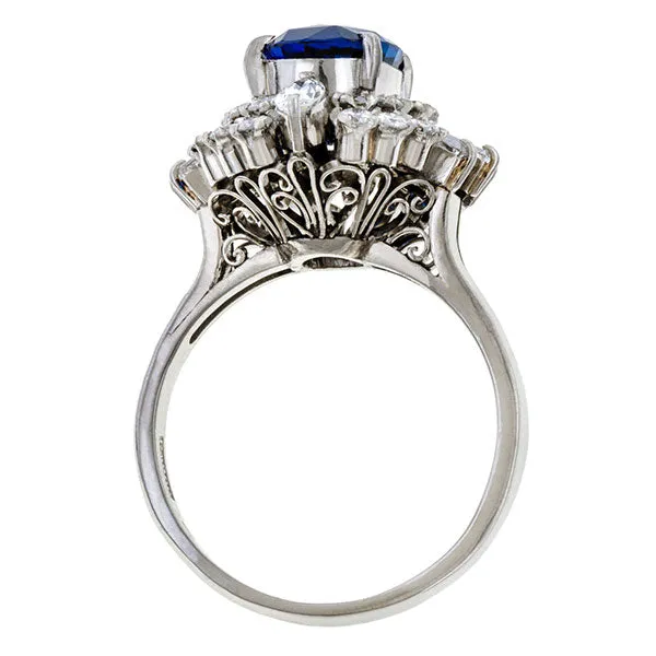 Estate Sapphire & Diamond Ring, 2.26ct.