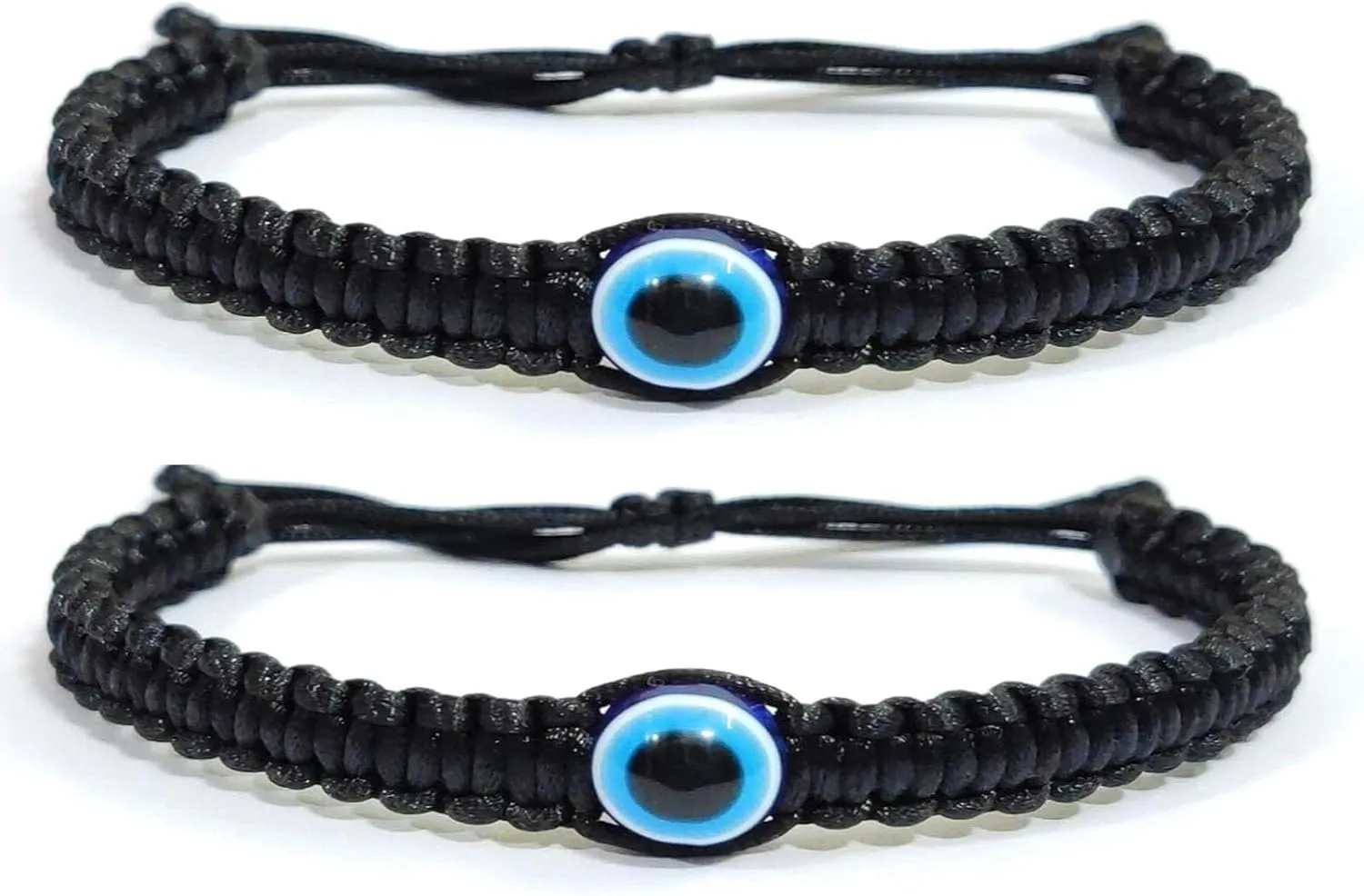 Evil Eye Bracelet, Handmade Bead Rope, Adjustable String Friendship Jewelry, Unisex