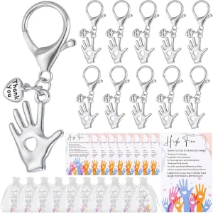 Faccito Volunteer Appreciation Gifts High Five Hand Keychains Bulk Thank You Gift for Coworker Employee Social Worker