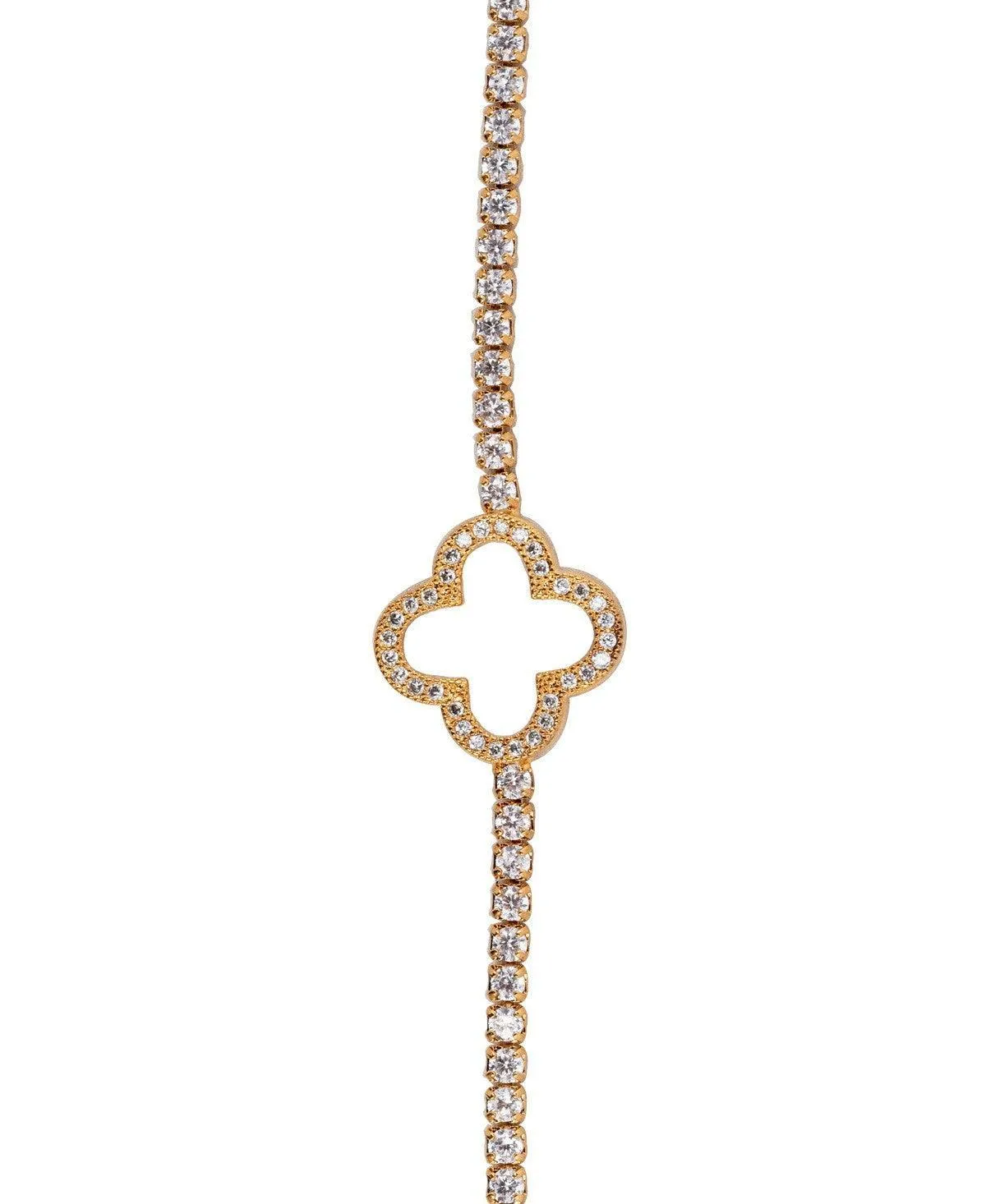 Fashionable Stone Studded Metallic Bracelet