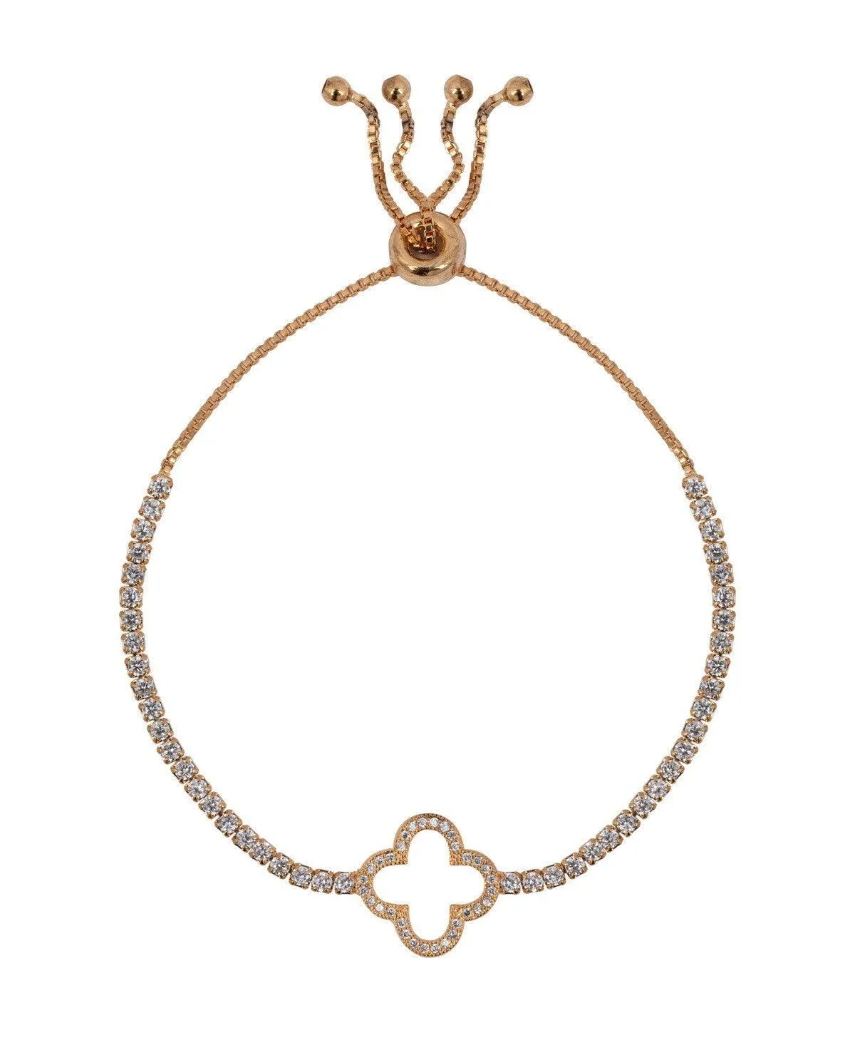 Fashionable Stone Studded Metallic Bracelet