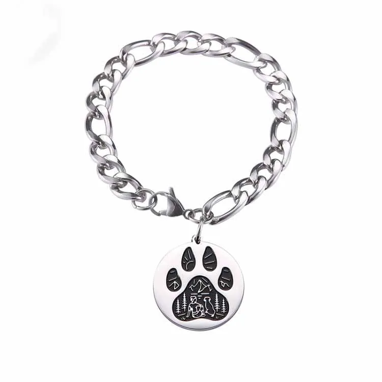 Fashionable Titanium Steel Cute Dog Claw Bracelet