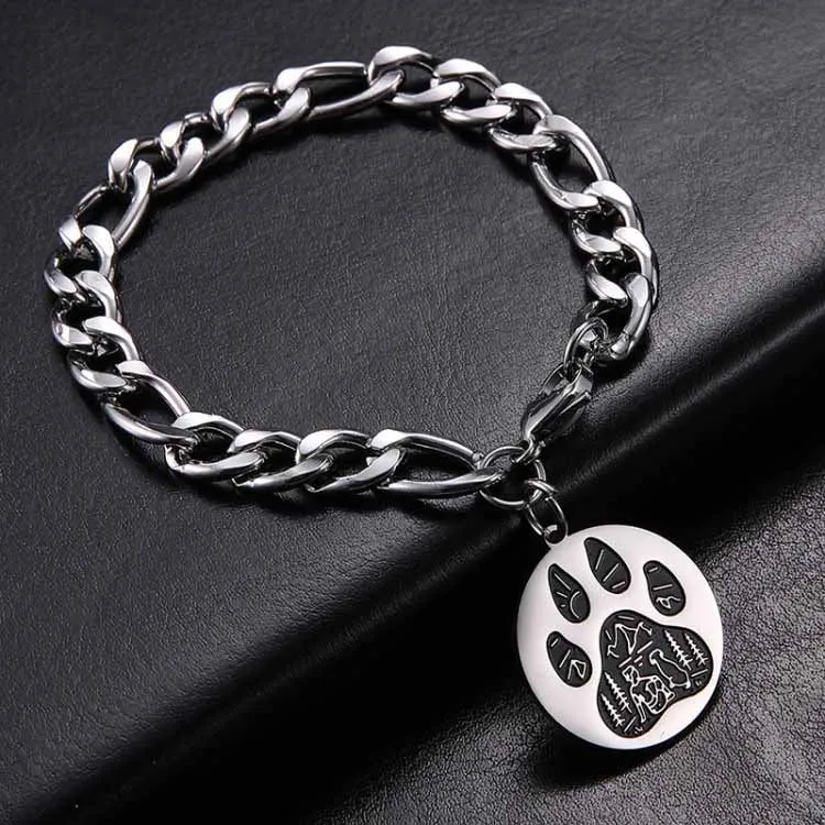 Fashionable Titanium Steel Cute Dog Claw Bracelet