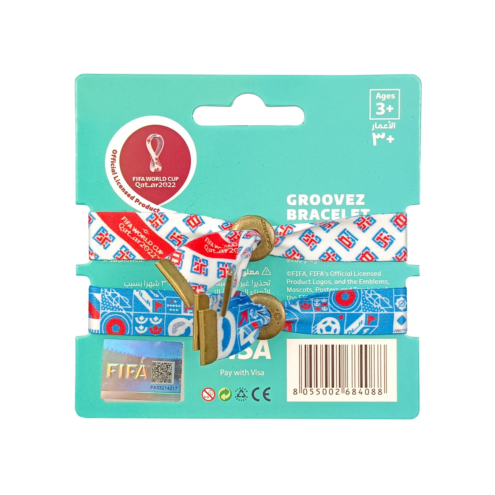 FIFA Fabric Fashionable Qatar 2022 World Cup Country Nylon bracelet- FRANCE