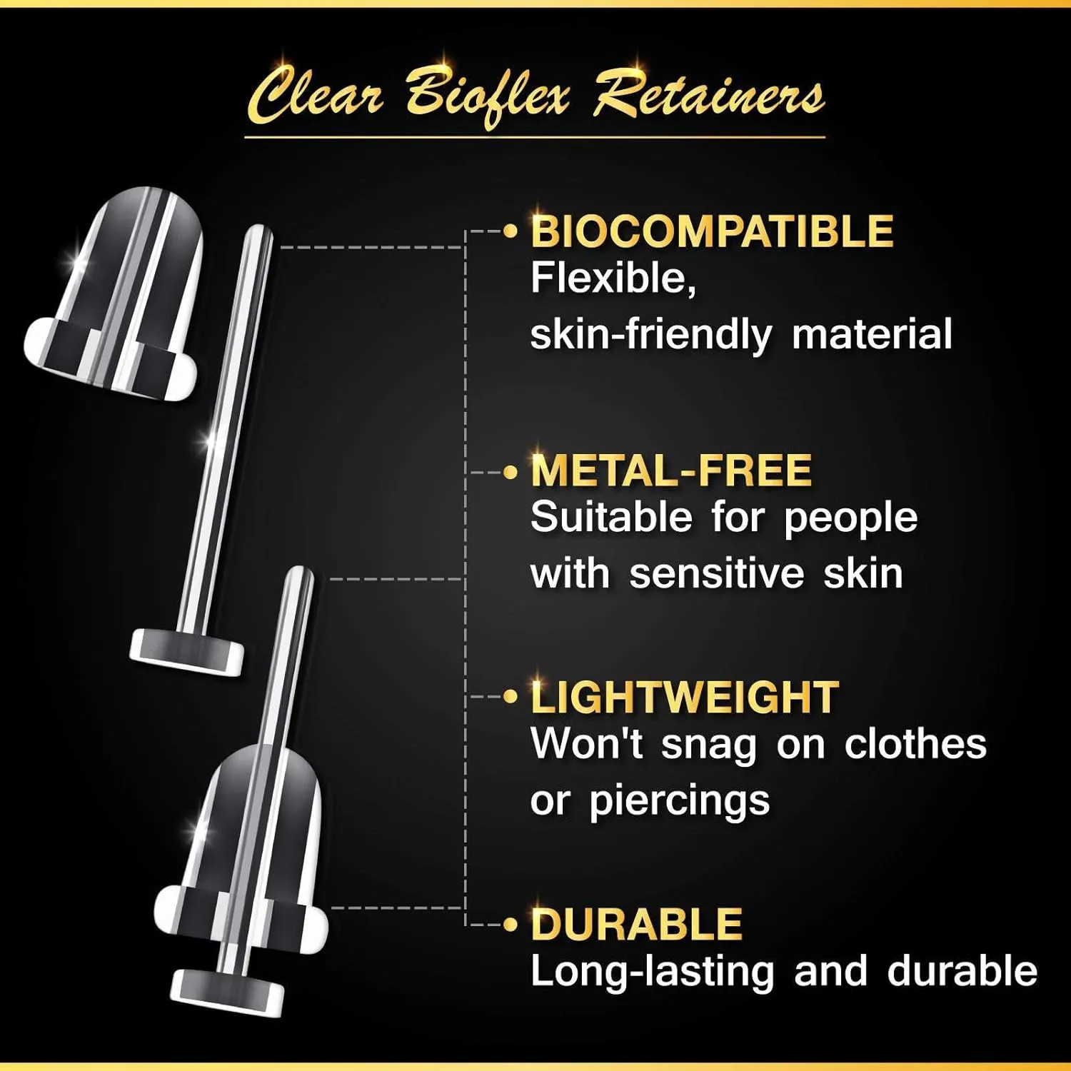 Flexible Acrylic Clear retainer ear plugs 20 Gauge Cartilage Lobe Earrings Helix Piercing Jewelry See More Theme